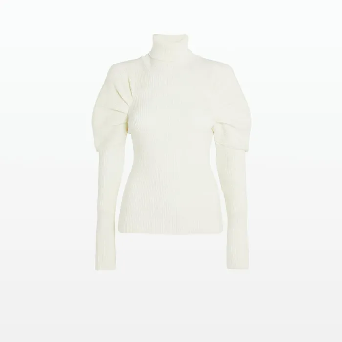 Safiyaa Karine Ivory Knit Top Women Tops