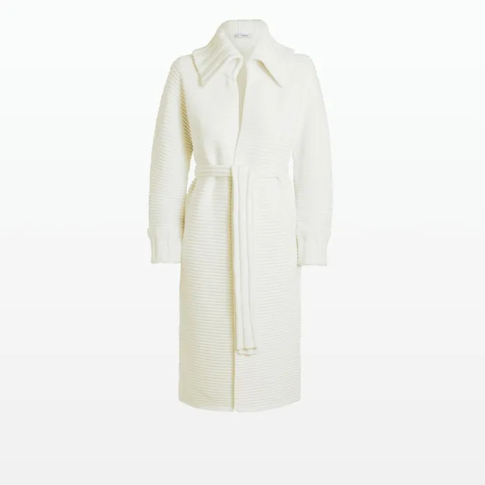 Safiyaa Kez Ivory Knit Coat Women Knitwear