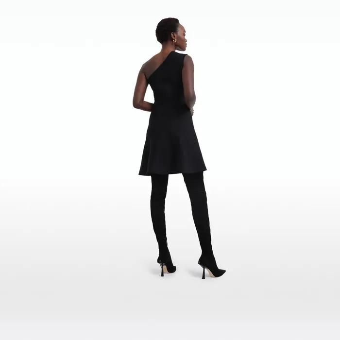 Safiyaa Klem Black Short Knit Dress Women Dresses