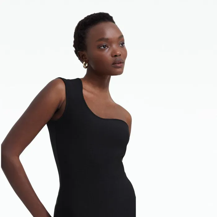 Safiyaa Klem Black Short Knit Dress Women Dresses
