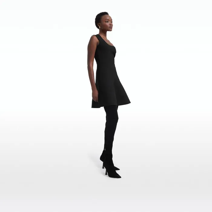 Safiyaa Klem Black Short Knit Dress Women Dresses