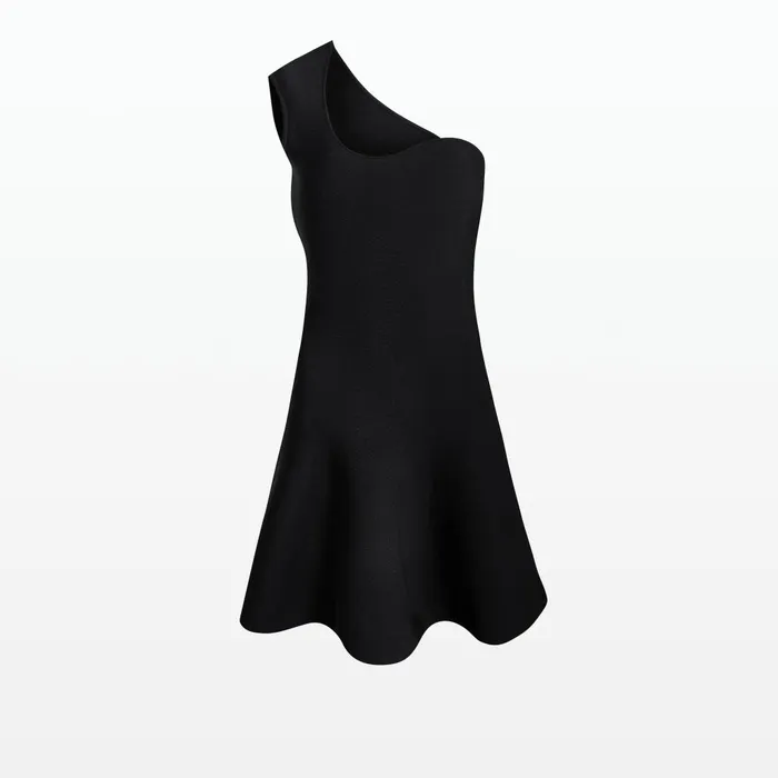 Safiyaa Klem Black Short Knit Dress Women Dresses