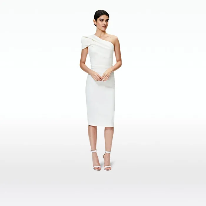 Safiyaa Kora Ivory Midi Dress Women Dresses