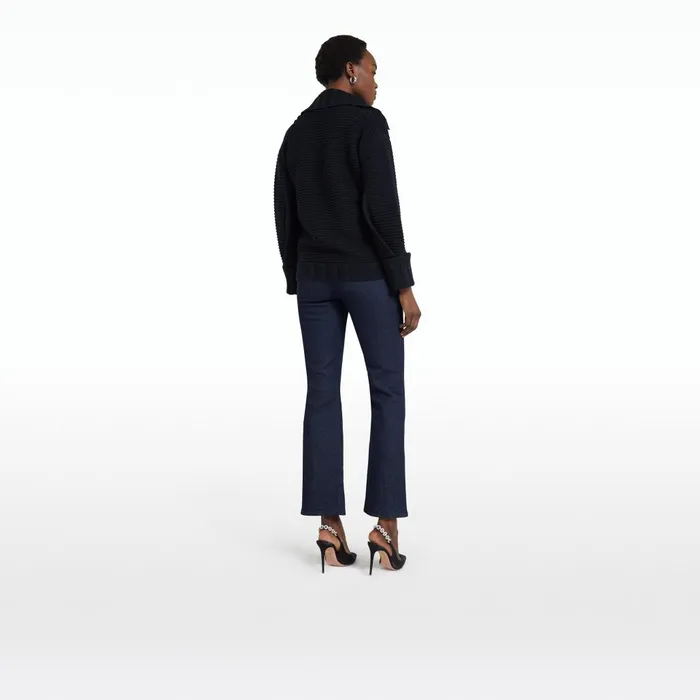 Safiyaa Kratos Navy Knit Top Women Knitwear