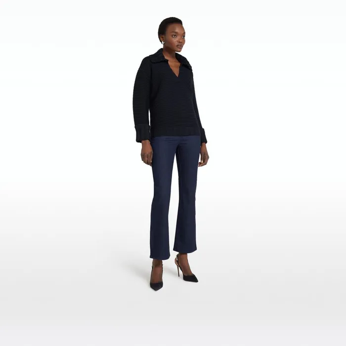 Safiyaa Kratos Navy Knit Top Women Knitwear