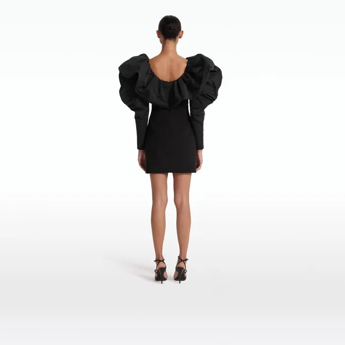 Safiyaa Lenna Black Short Dress Women Dresses