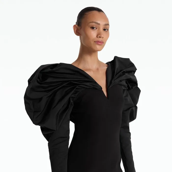 Safiyaa Lenna Black Short Dress Women Dresses