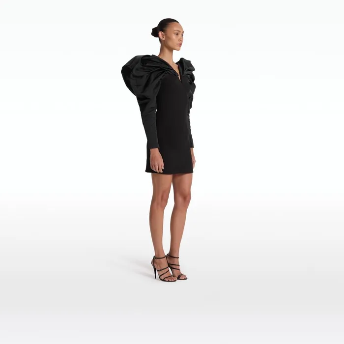 Safiyaa Lenna Black Short Dress Women Dresses