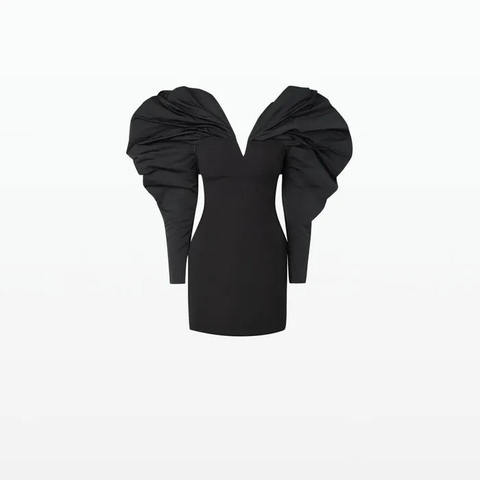 Safiyaa Lenna Black Short Dress Women Dresses