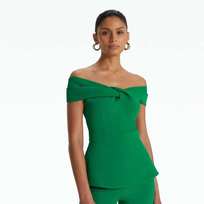 Safiyaa Mabel Emerald Top Women Tops