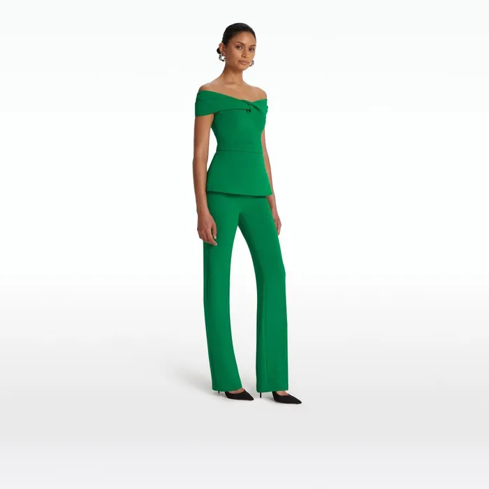 Safiyaa Mabel Emerald Top Women Tops