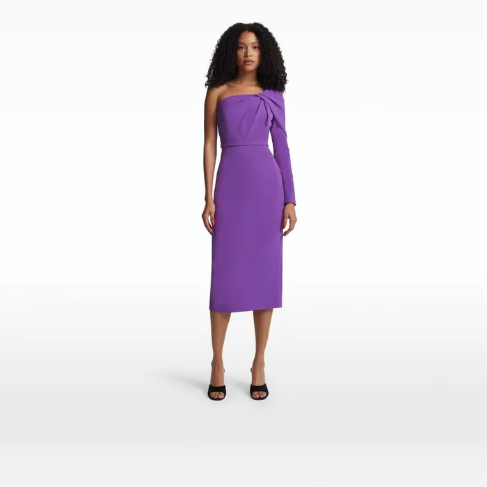 Safiyaa Maha Lilac Midi Dress Women Dresses