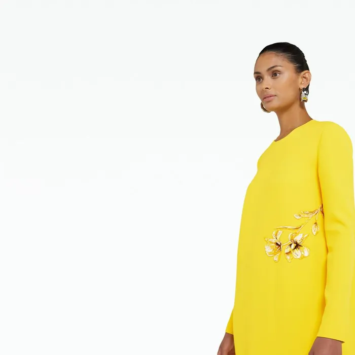 Safiyaa Naima Canary Long Dress Women Dresses