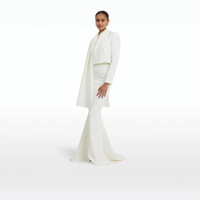 Safiyaa Ooly Ivory Jacket Women Jackets and Coats