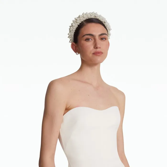 Safiyaa Peggie Ivory Midi Dress Women Dresses