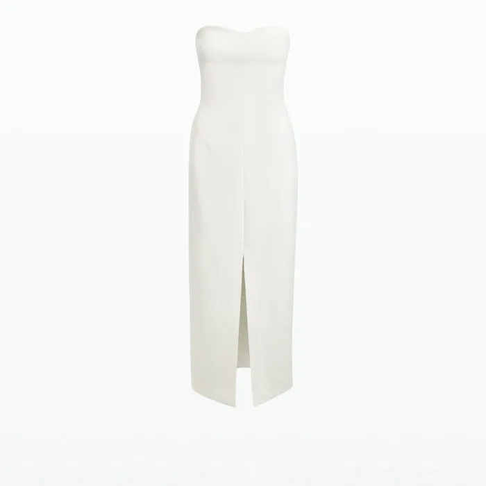Safiyaa Peggie Ivory Midi Dress Women Dresses