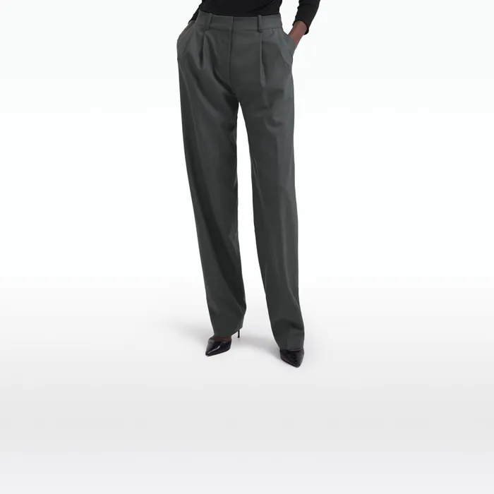 Safiyaa Penelope Grey Melange Trousers Women Trousers