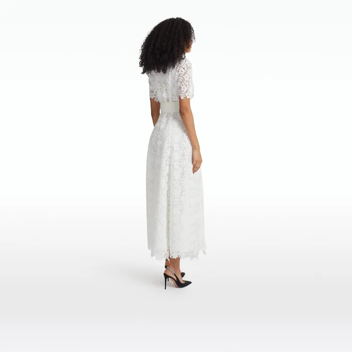 Safiyaa Rolie Ivory Midi Dress Women Dresses