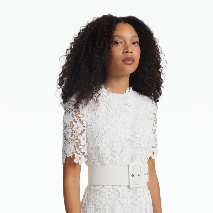 Safiyaa Rolie Ivory Midi Dress Women Dresses