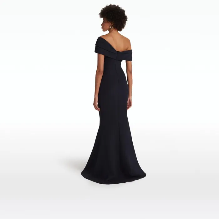Safiyaa Rossa Midnight Navy Long Dress Women Dresses