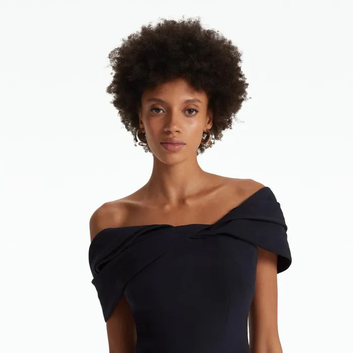 Safiyaa Rossa Midnight Navy Long Dress Women Dresses