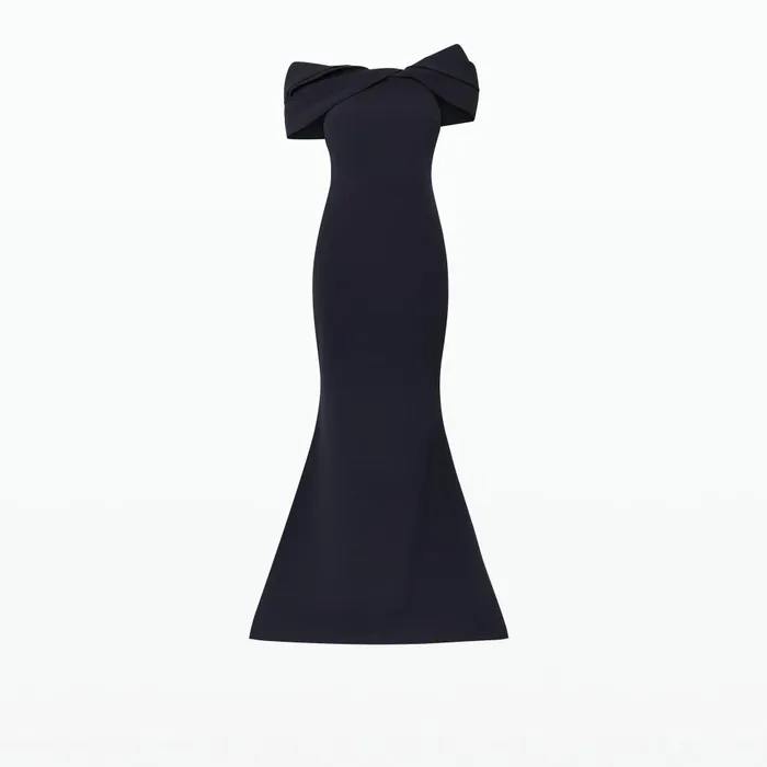 Safiyaa Rossa Midnight Navy Long Dress Women Dresses