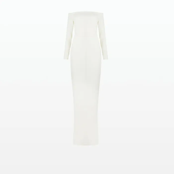 Safiyaa Sariel Ivory Long Dress Women Dresses