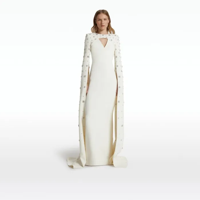 Safiyaa Sarita Ivory Long Dress Women Dresses