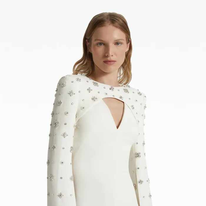 Safiyaa Sarita Ivory Long Dress Women Dresses