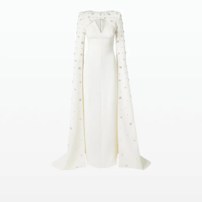 Safiyaa Sarita Ivory Long Dress Women Dresses