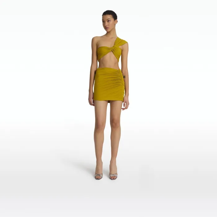 Safiyaa Shauna Chartreuse Swim Skirt Women Swimwear