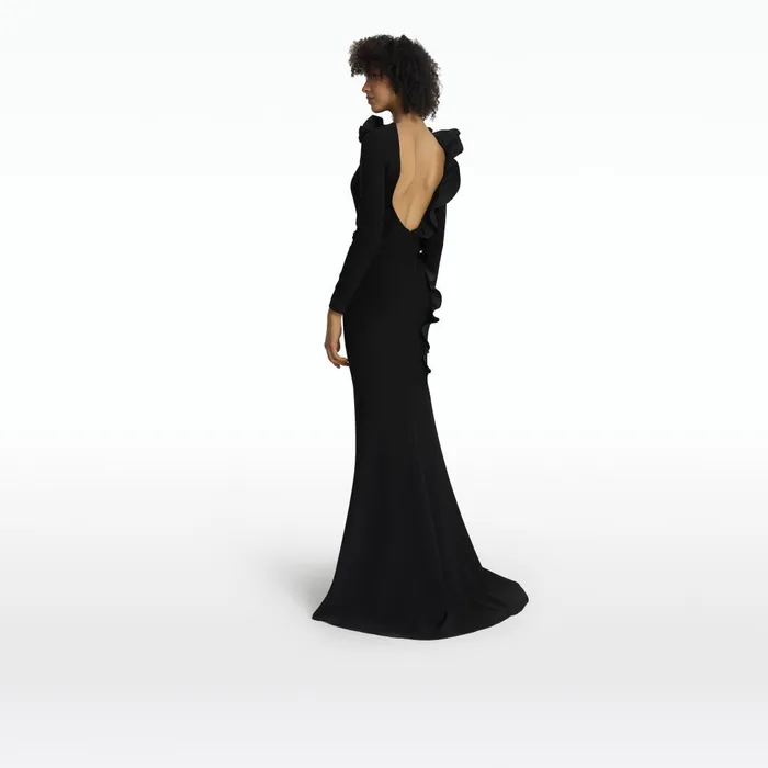 Safiyaa Tacita Black Long Dress Women Dresses