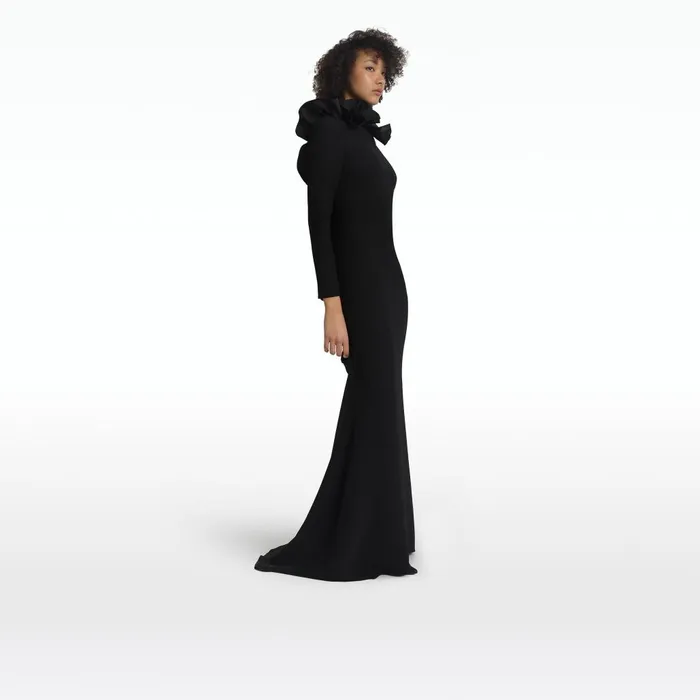 Safiyaa Tacita Black Long Dress Women Dresses