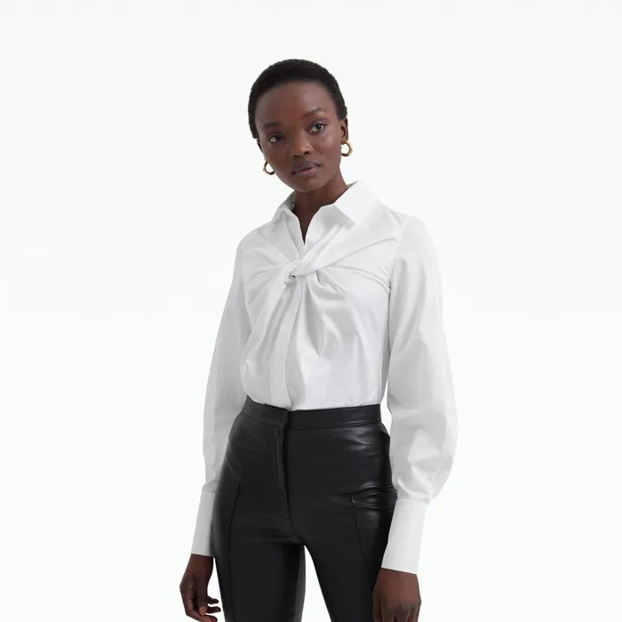 Safiyaa Tallula Ivory Cotton Top Women Tops