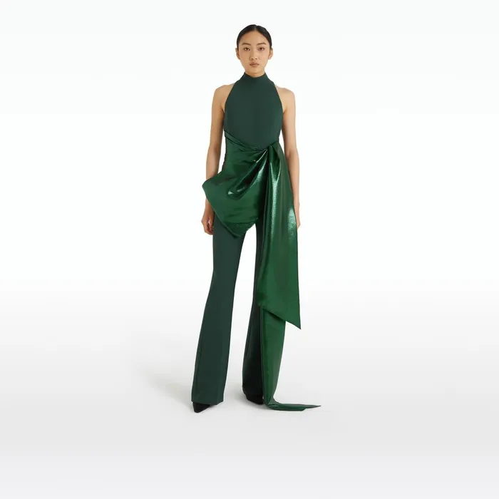 Safiyaa Veda Darkest Spruce Jumpsuit Women Jumpsuits