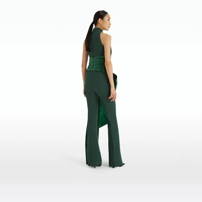 Safiyaa Veda Darkest Spruce Jumpsuit Women Jumpsuits