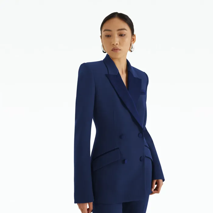 Safiyaa Wynnie Oxford Blue Jacket Women Jackets and Coats