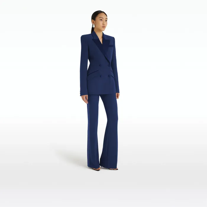 Safiyaa Wynnie Oxford Blue Jacket Women Jackets and Coats