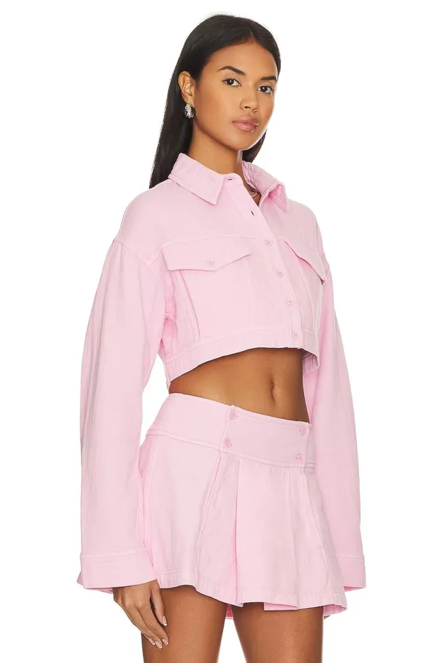 Sean Cropped Jacket Candy Pink Women Lovers and Friends Jackets and Coats