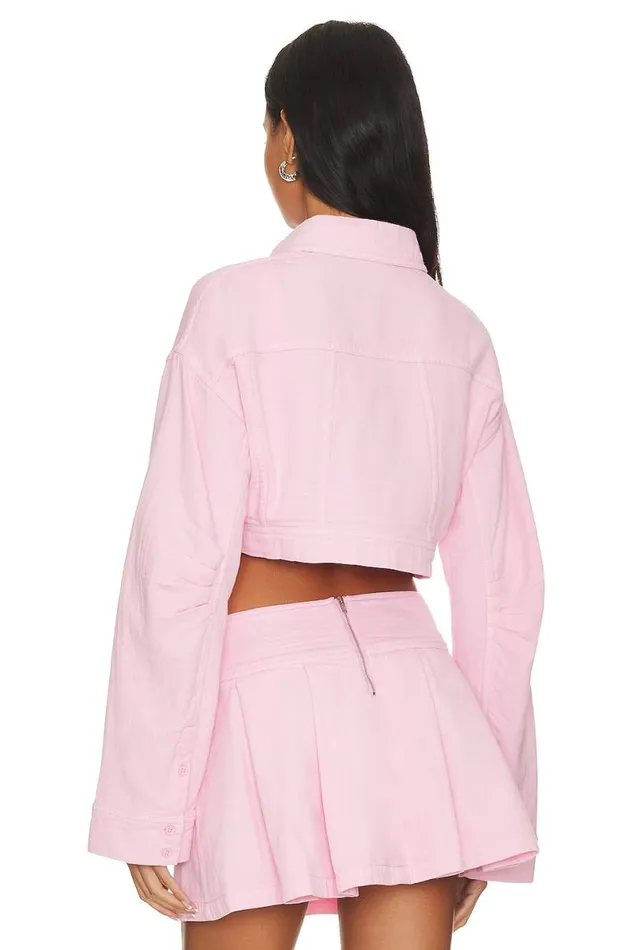 Sean Cropped Jacket Candy Pink Women Lovers and Friends Jackets and Coats