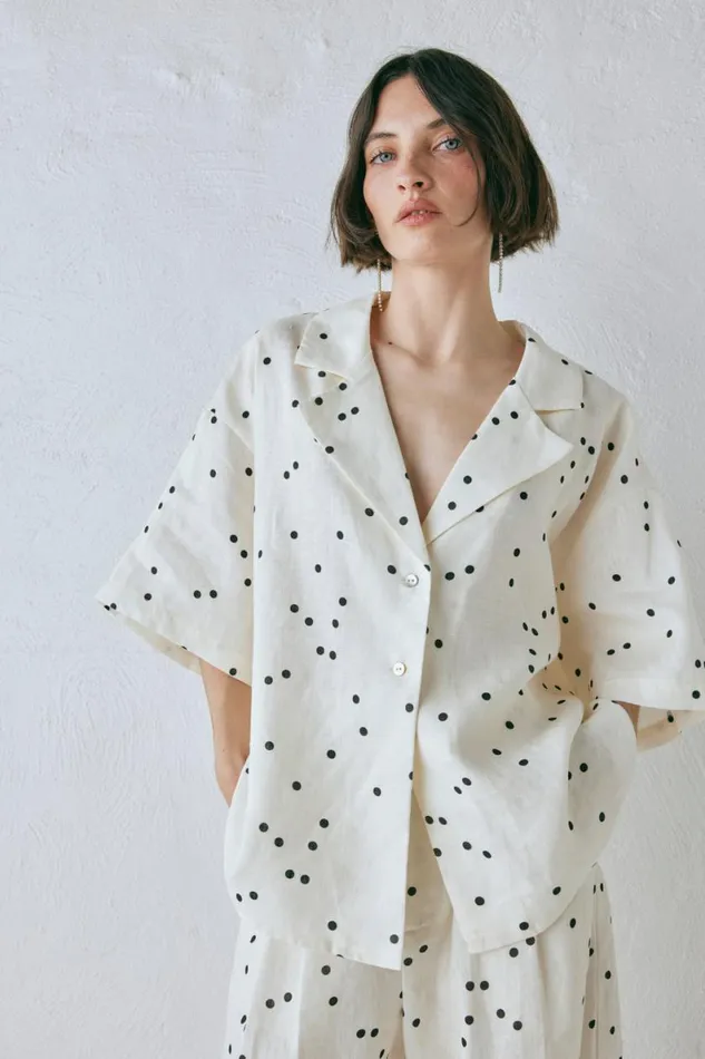 Sets Women VRG GRL Anke Linen Shirt Dot