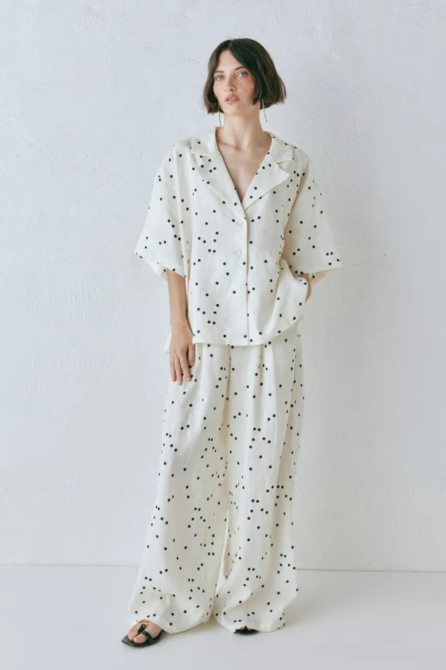 Sets Women VRG GRL Anke Linen Shirt Dot Sets Women VRG GRL Anke Linen Shirt Dot