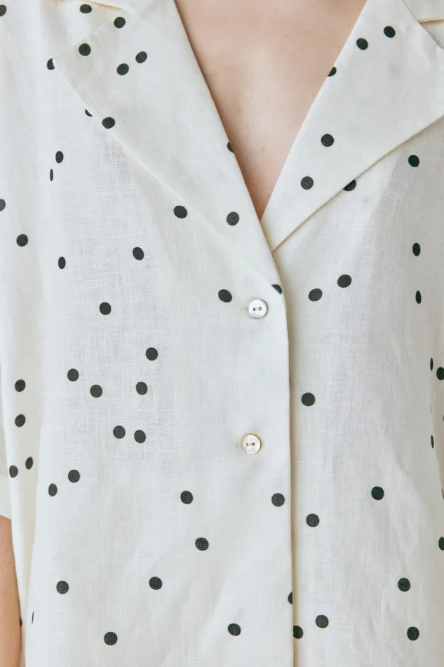 Sets Women VRG GRL Anke Linen Shirt Dot Sets Women VRG GRL Anke Linen Shirt Dot