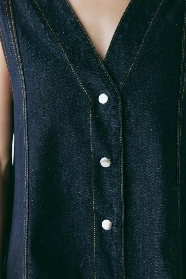 Sets Women VRG GRL Aston Denim Mini Dress Indigo Sets Women VRG GRL Aston Denim Mini Dress Indigo