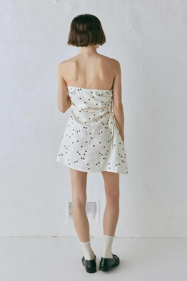 Sets Women VRG GRL Gaia Linen Mini Dress Dot Sets Women VRG GRL Gaia Linen Mini Dress Dot