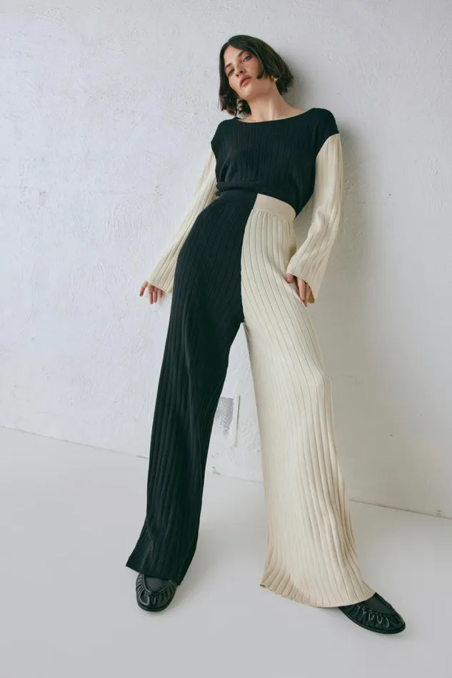Sets Women VRG GRL Jac Knit Pants Splice