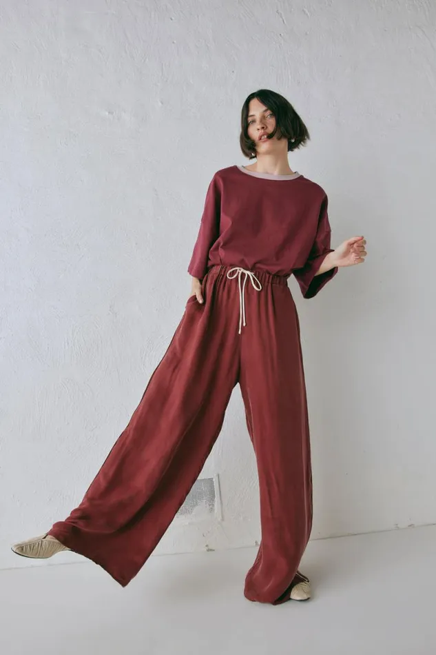 Sets Women VRG GRL Moonscapes Pants Wine