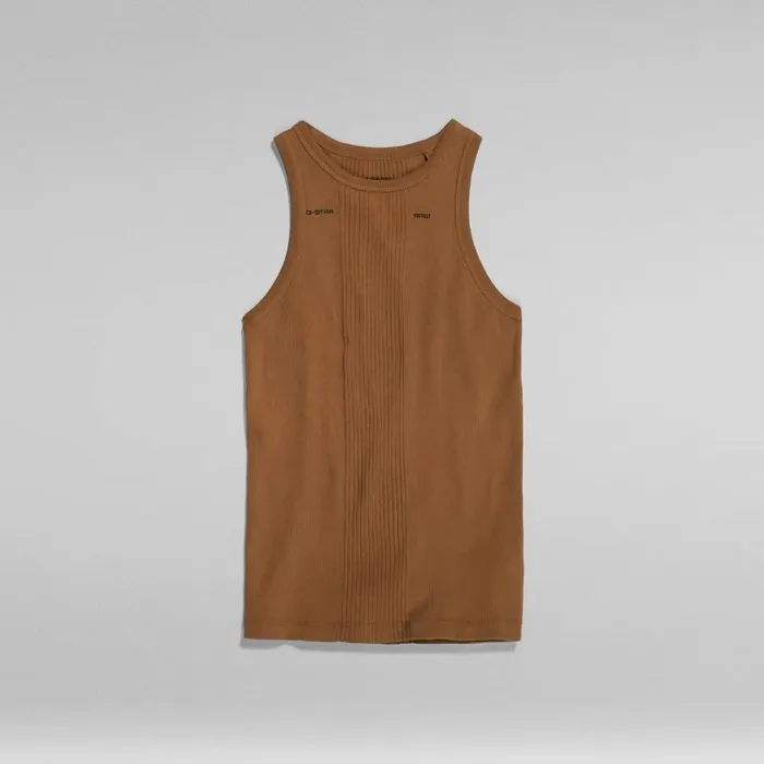 Shirts and Blouses Women GStar RAW Engineered Rib Tank Top Raw Hide