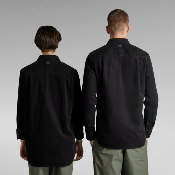Shirts and Blouses Women GStar RAW Unisex Submarine Regular Shirt Dark Black Garment Dyed