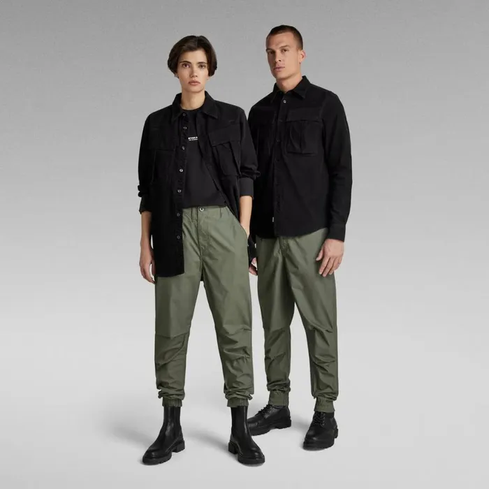 Shirts and Blouses Women GStar RAW Unisex Submarine Regular Shirt Dark Black Garment Dyed